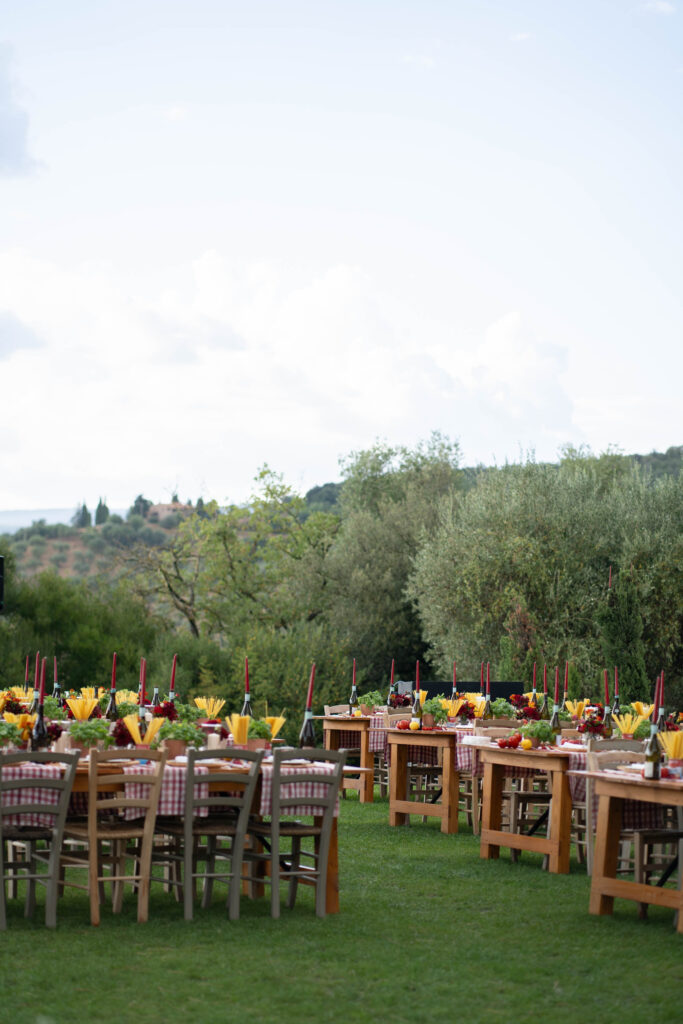 pizza party at Conti di San Bonifacio Wine Resort in Tuscany