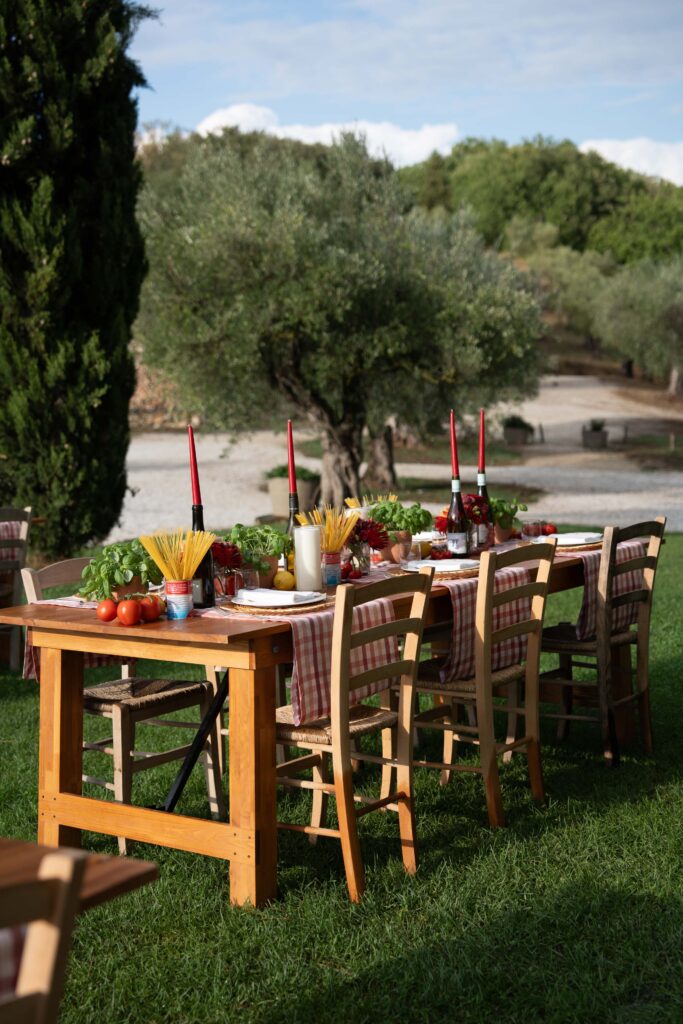 pizza wedding party at Conti di San Bonifacio Wine Resort in Tuscany