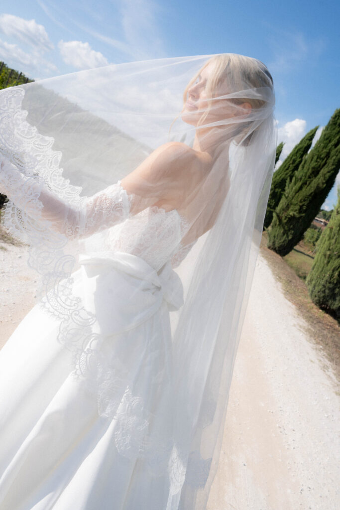 Luxury wedding ceremony at Conti di San Bonifacio Wine Resort in Tuscany