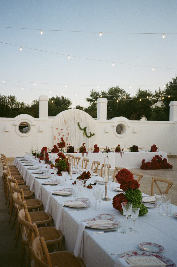 Masseria Borgo Ritella Puglia Wedding Venue table setting